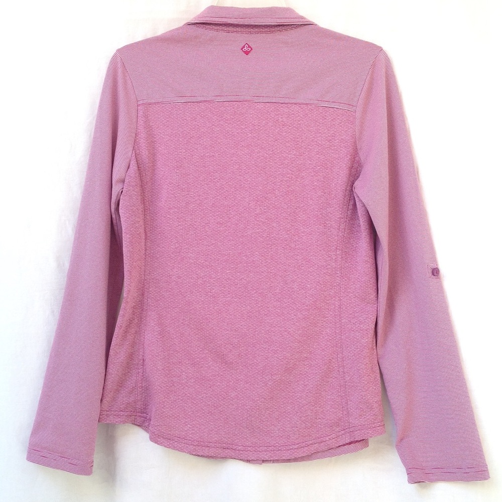 Prana Stripes Top Kinley Shirt Women's Medium Collared Long Sleeves Button Front - Picture 7 of 12